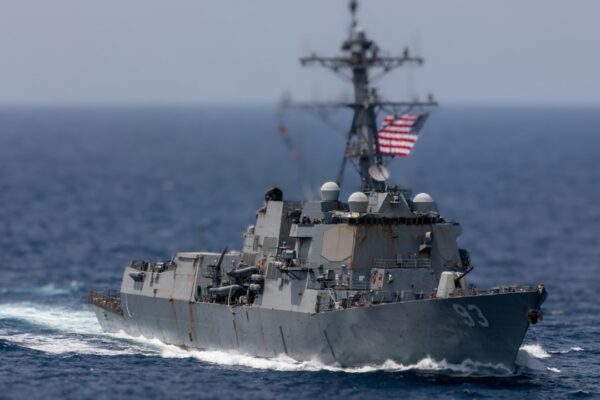 In the Taiwan Strait, a Chinese warship nearly collides with a US destroyer